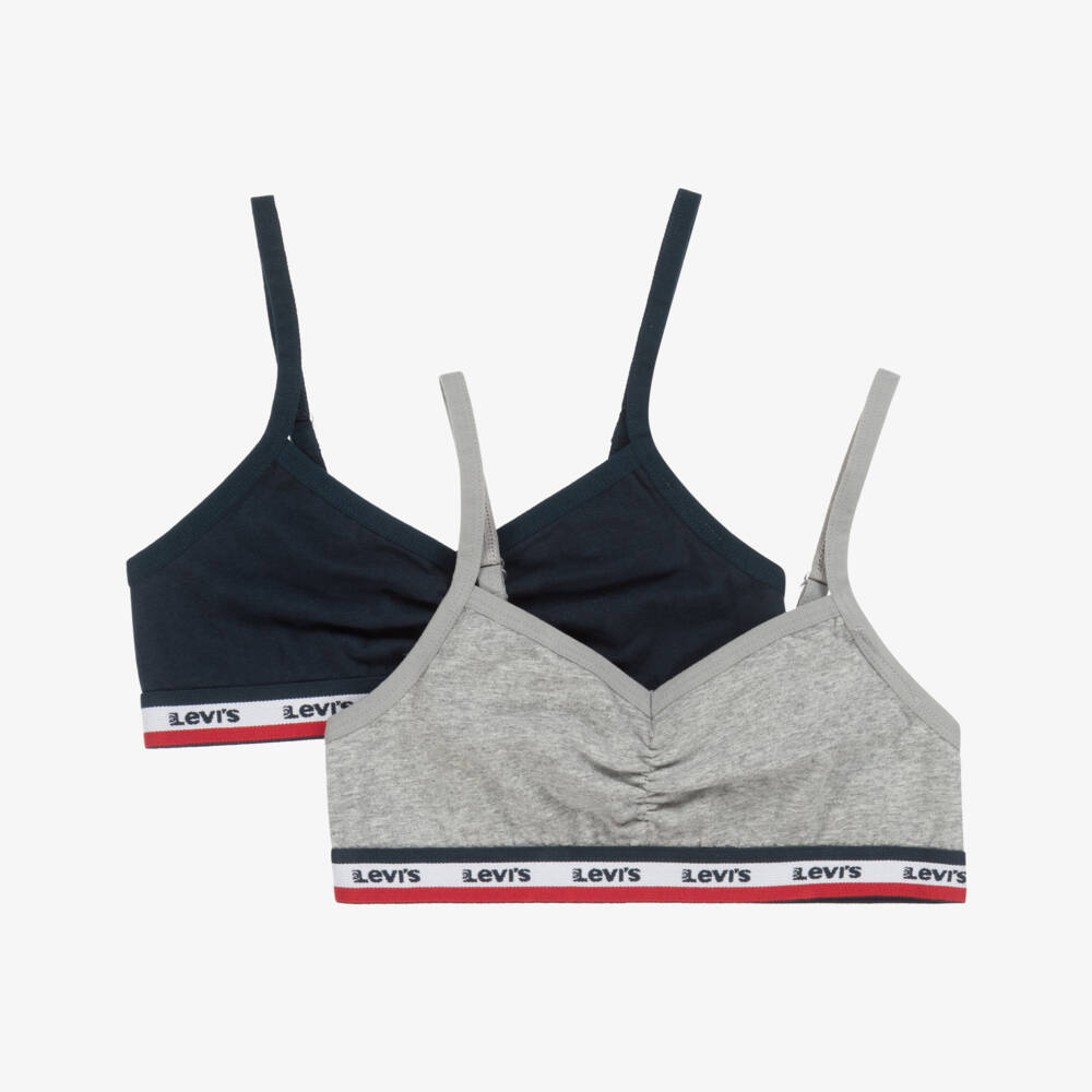 Levi's-Girls Twin Pack Soft Jersey Bralette | Childrensalon Outlet