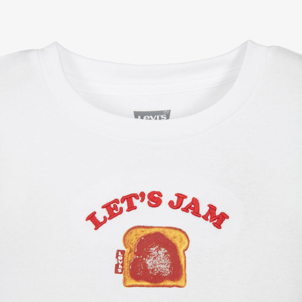 Levi's-Футболка Джем для девочек белая | Childrensalon Outlet