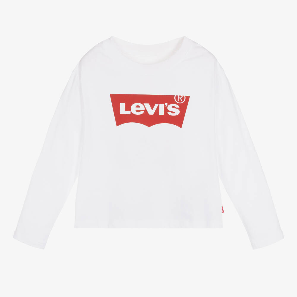 Levi's - Weißes kurzes Oberteil für Mädchen | Childrensalon