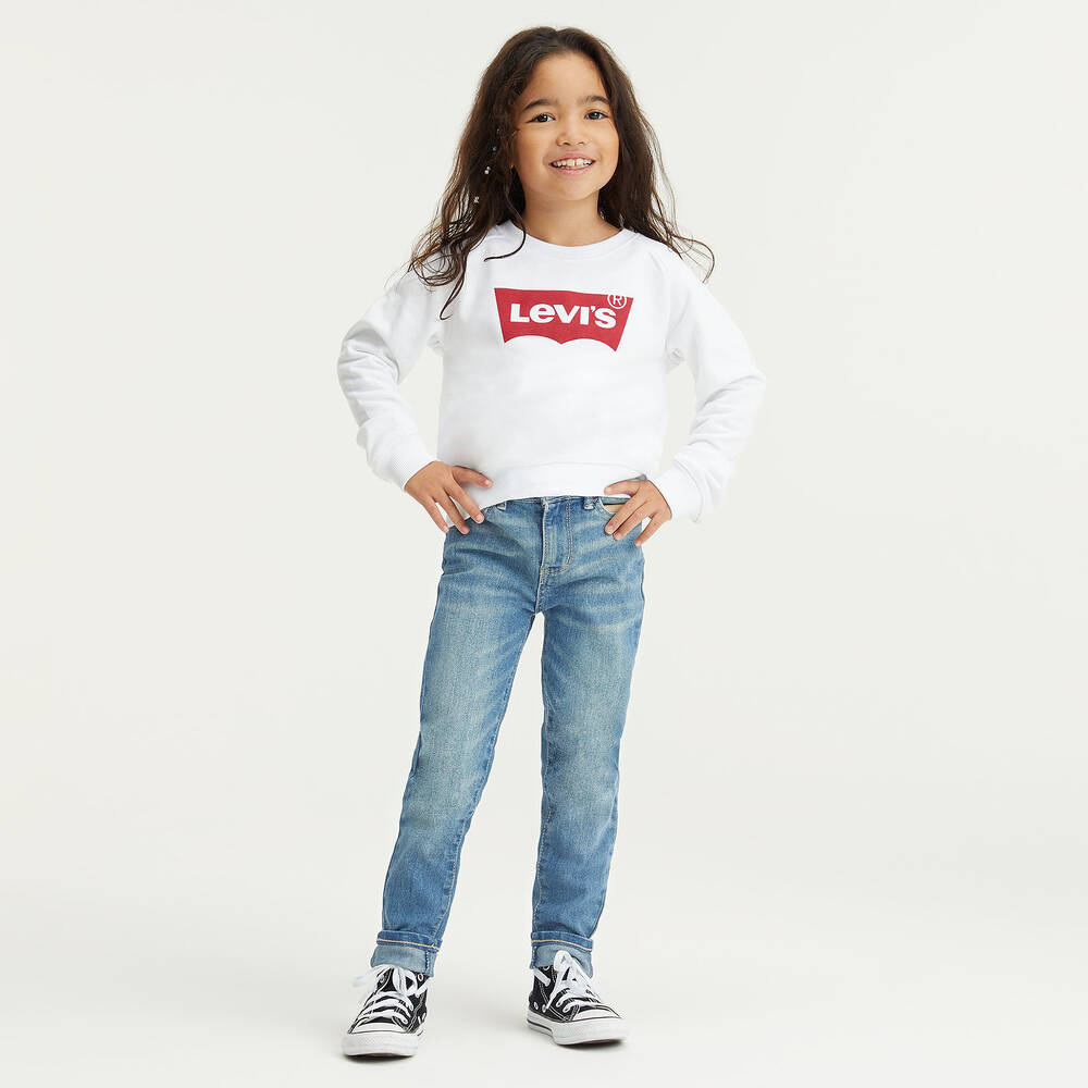 Levi's-Girls White Logo Crop Top | Childrensalon Outlet