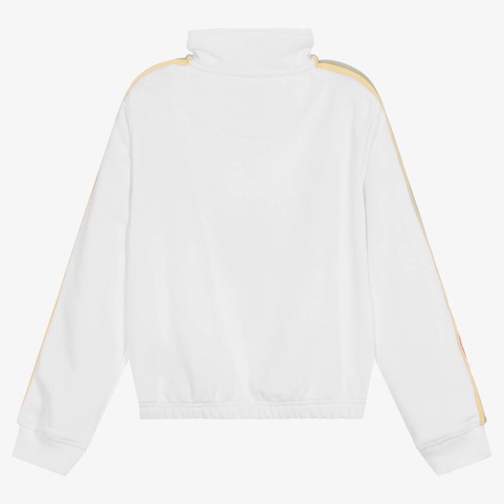 Womens white half zip sweatshirt 2025