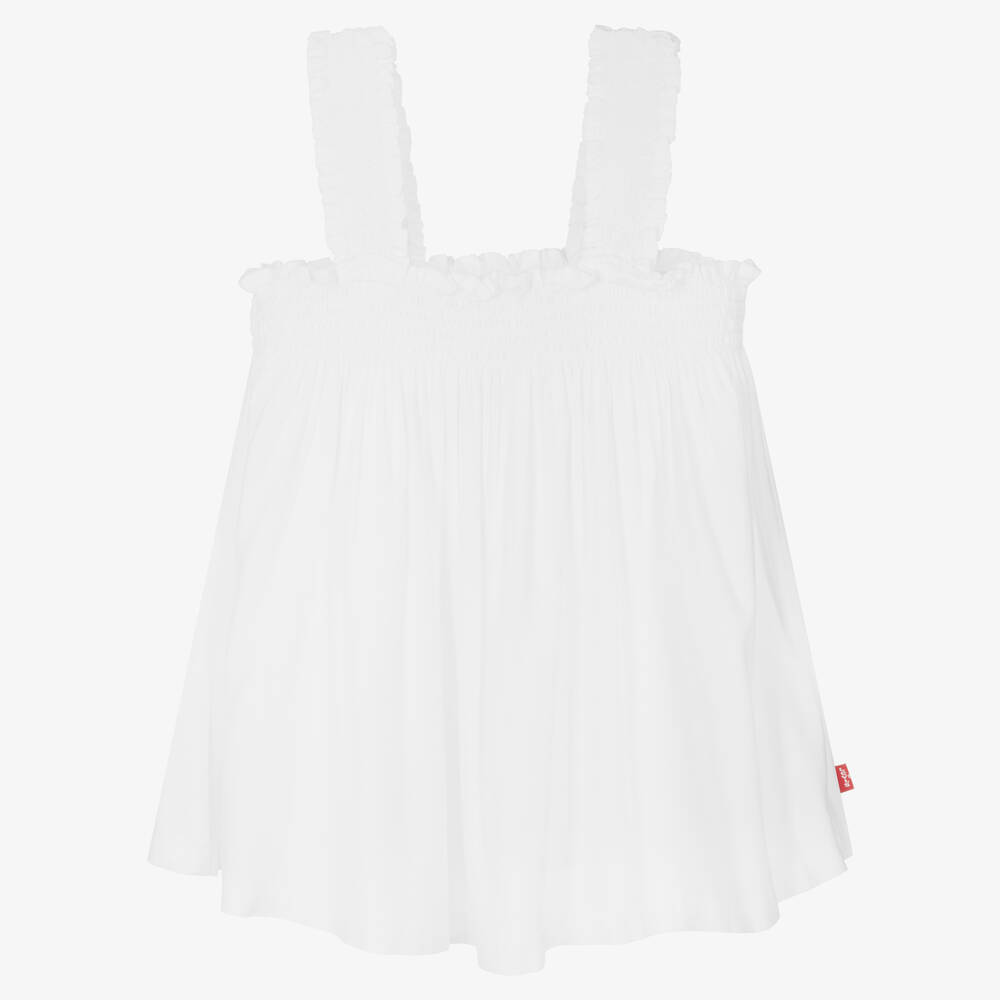 Levi's - Girls White Viscose Top | Childrensalon