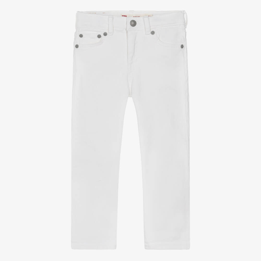 Levi's-Girls White Wide-Leg Denim Jeans | Childrensalon Outlet