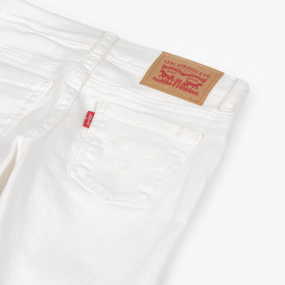 Levi's-Girls White Wide-Leg Denim Jeans | Childrensalon Outlet