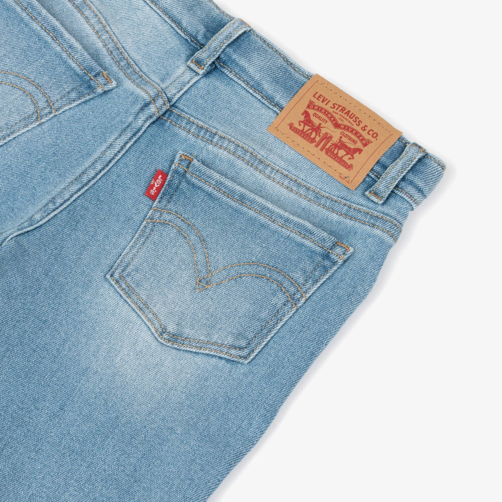 Levi's-Girls Wide-Leg Blue Denim Trousers | Childrensalon Outlet