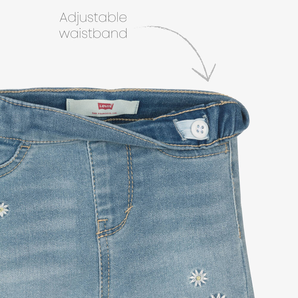 Levi's-Girls Yellow T-Shirt & Blue Shorts Set | Childrensalon Outlet