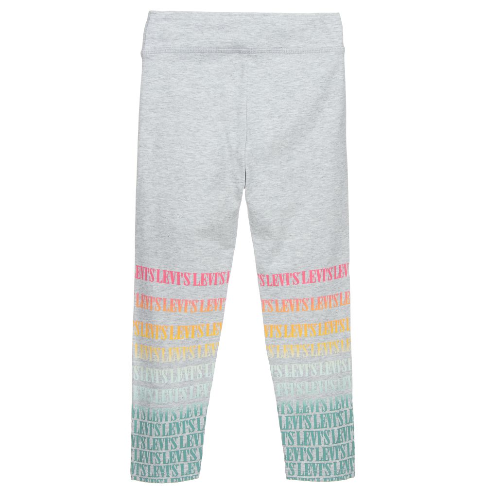 Miserable entusiasmo ligeramente Levi's - Leggings grises con logotipo de algodón | Childrensalon Outlet