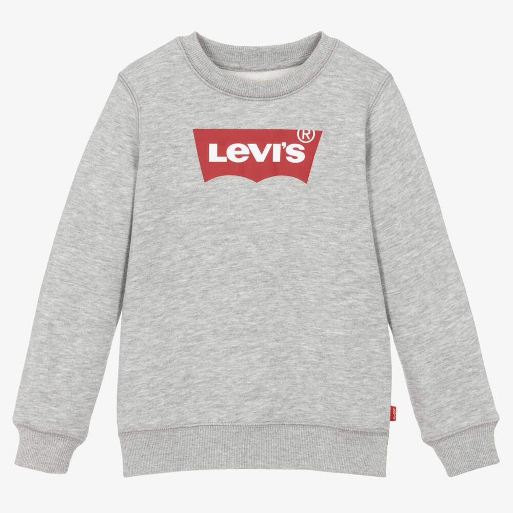 Levi's-Grey Logo Cotton Sweatshirt | Childrensalon Outlet