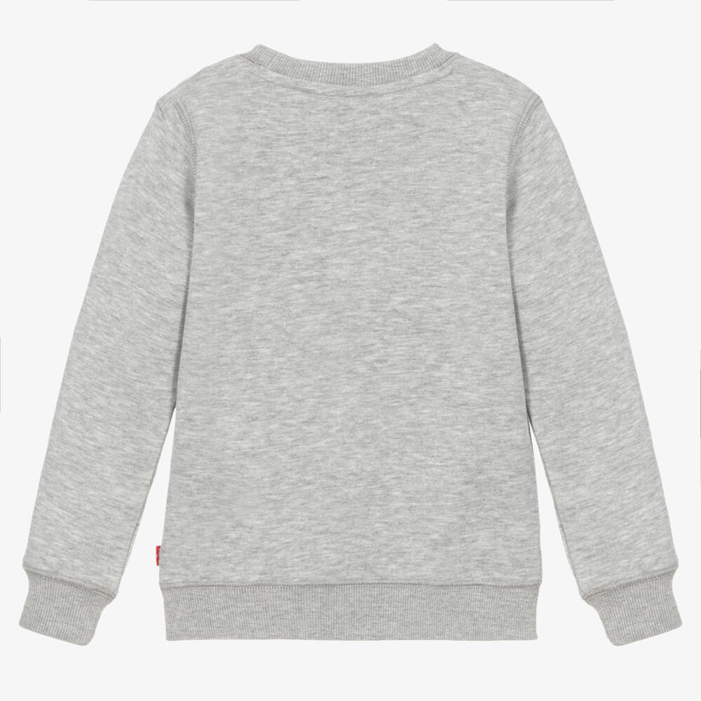 Levi's-Grey Logo Cotton Sweatshirt | Childrensalon Outlet