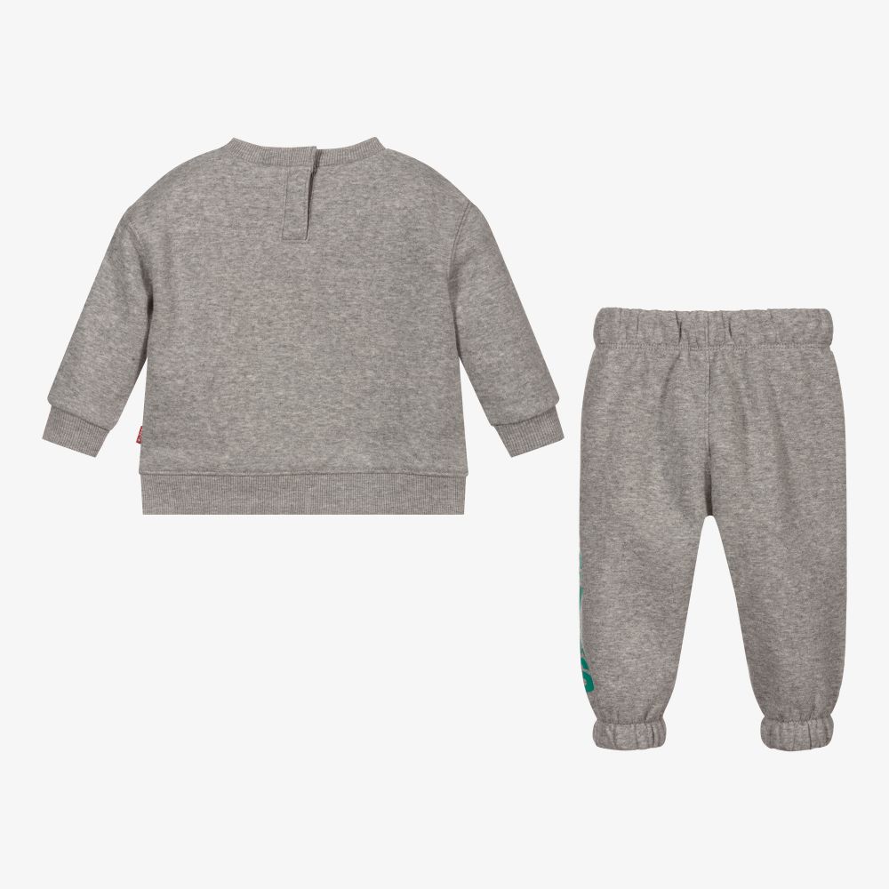 Levi's - Grey Logo Cotton Tracksuit | Childrensalon Outlet