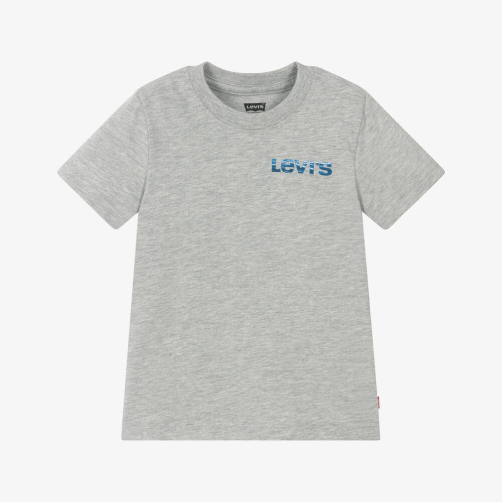 Levi's-Grey Ocean Emblem Boys Tee | Childrensalon Outlet