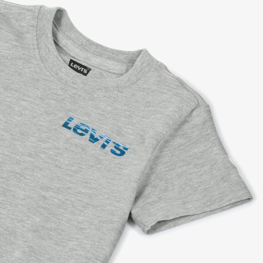 Levi's-Grey Ocean Emblem Boys Tee | Childrensalon Outlet