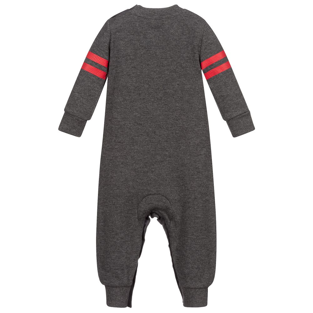 Levi's-Grey & Red Logo Jersey Romper | Childrensalon Outlet