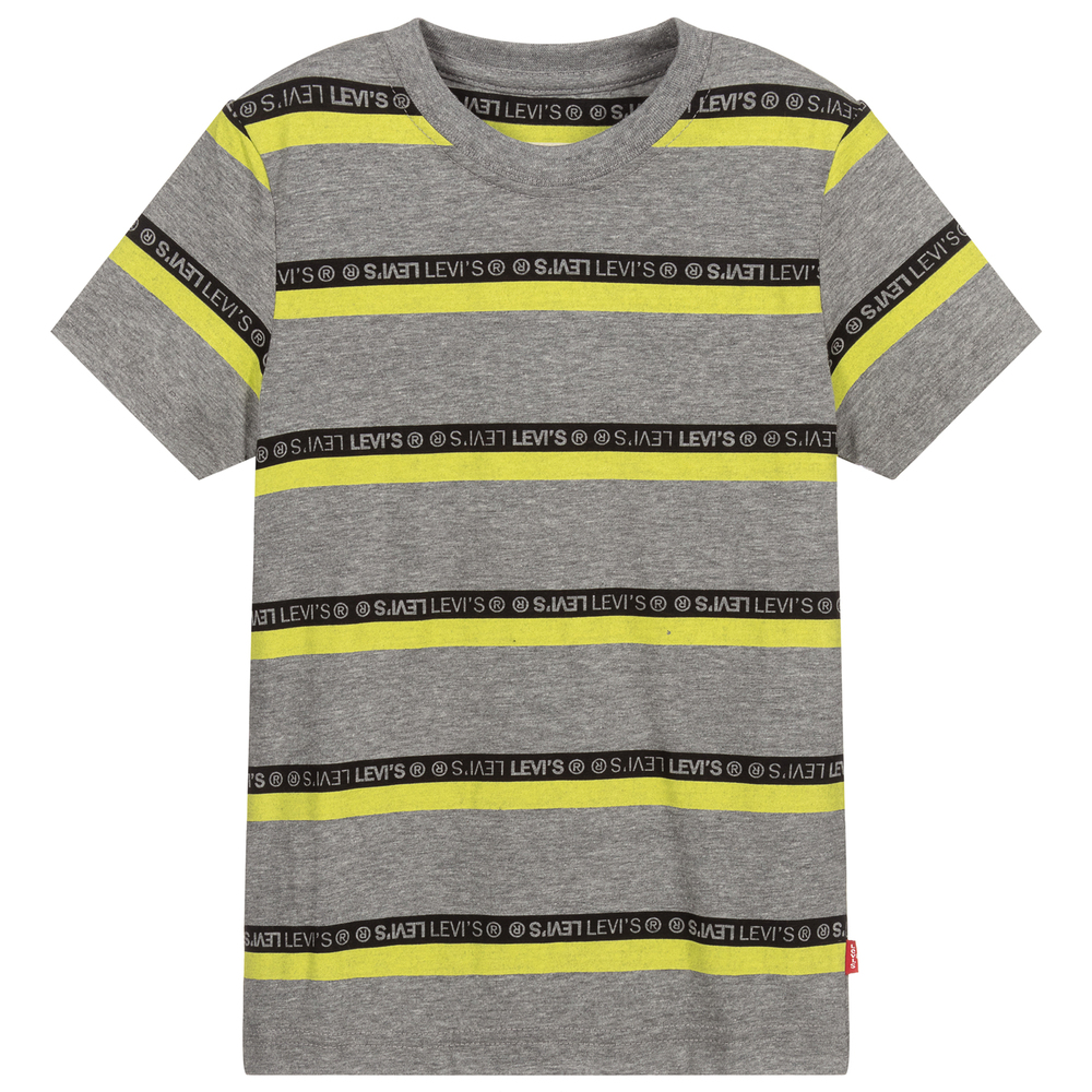 Levi's - Grey & Yellow Logo T-Shirt | Childrensalon