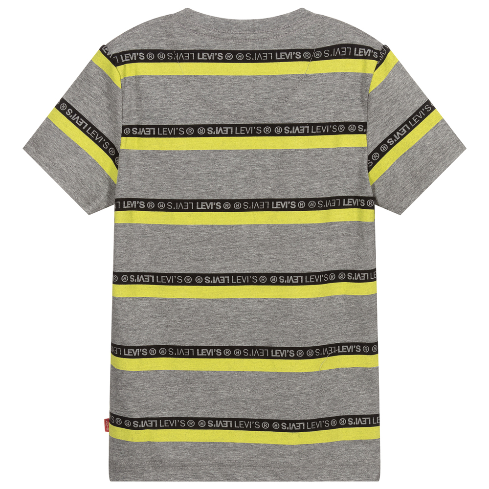 Levi s Grey Yellow Logo T Shirt