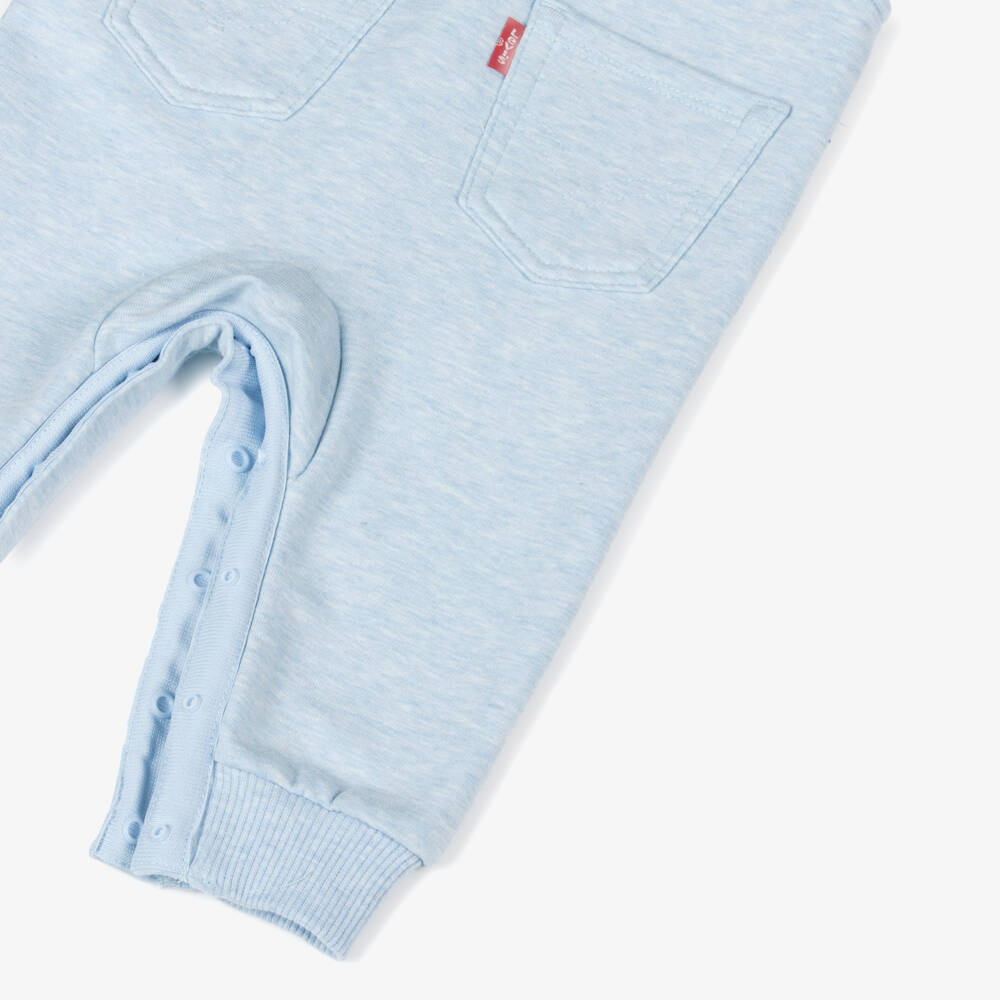 Levi's-Infant Boys Soft Blue Overalls | Childrensalon Outlet