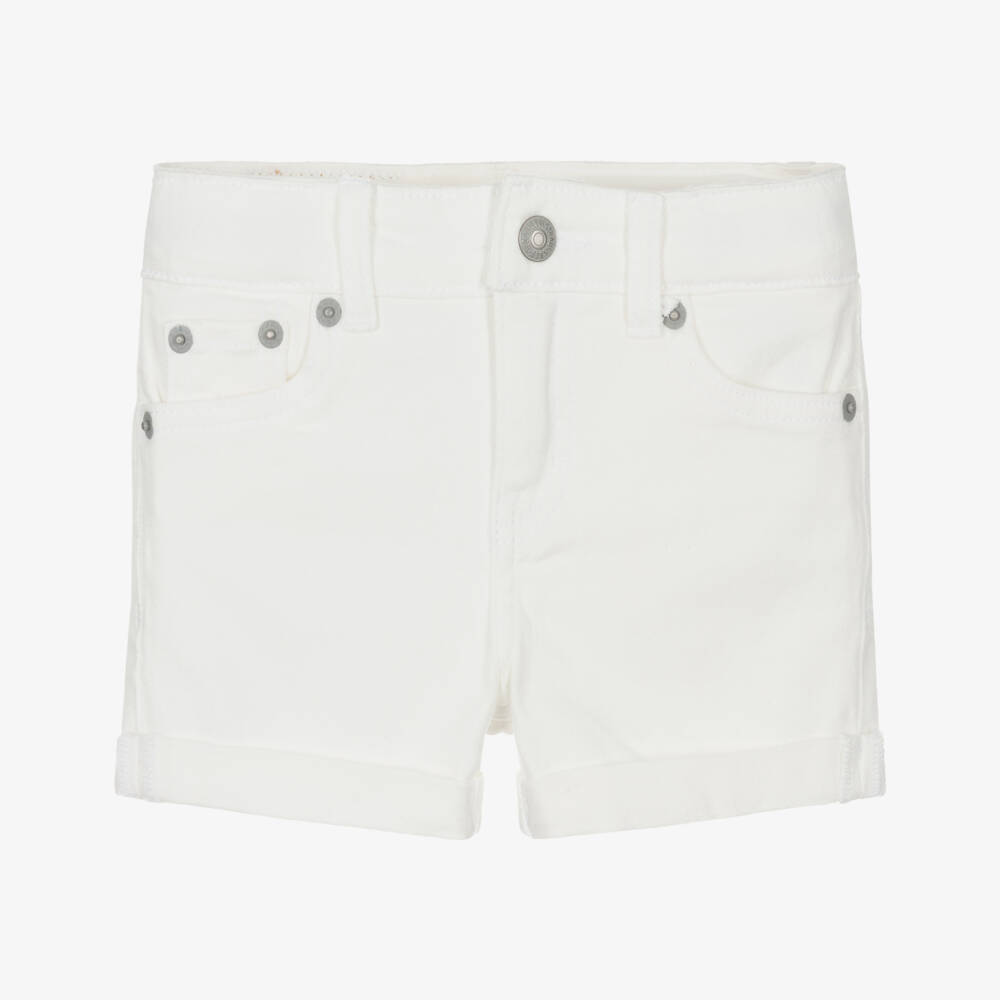 Levi's-Ivory Denim Shorts for Girls | Childrensalon Outlet
