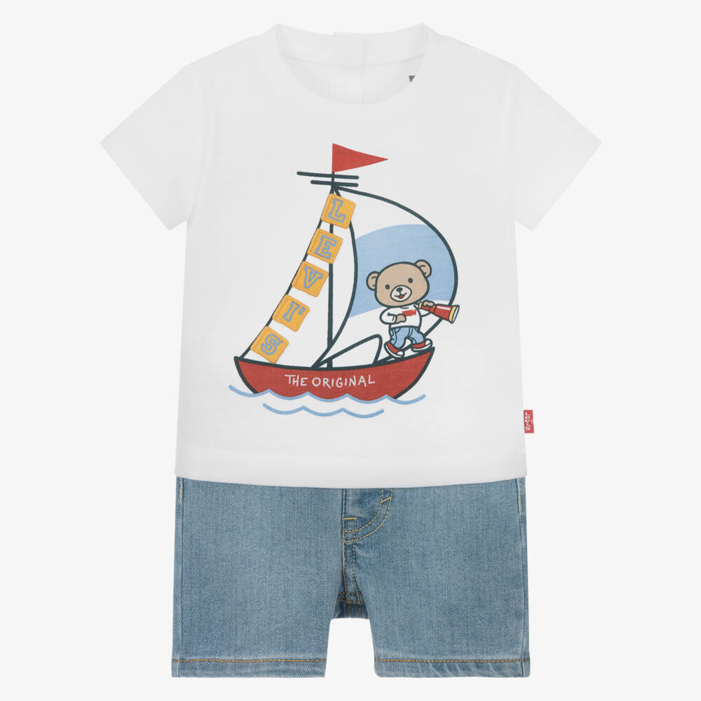 Levi's-طقم بحري من الدنيم للأولاد الصغار | Childrensalon Outlet