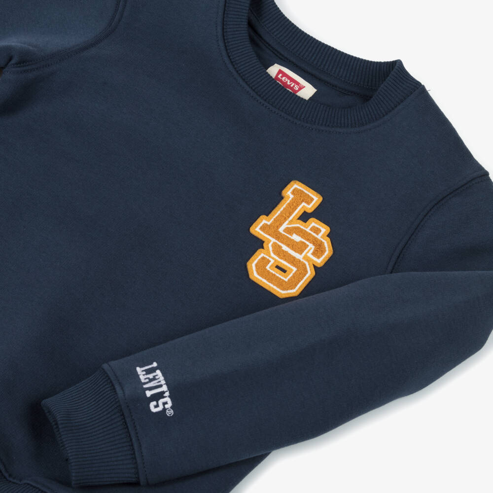 Levi's-Navy Blue Boys' Cozy Cotton Pullover | Childrensalon Outlet