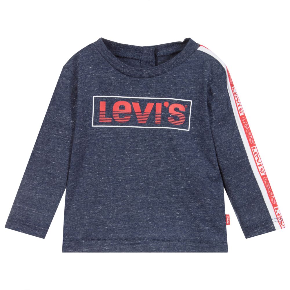 Levi's - Haut bleu marine et rouge à logo | Childrensalon
