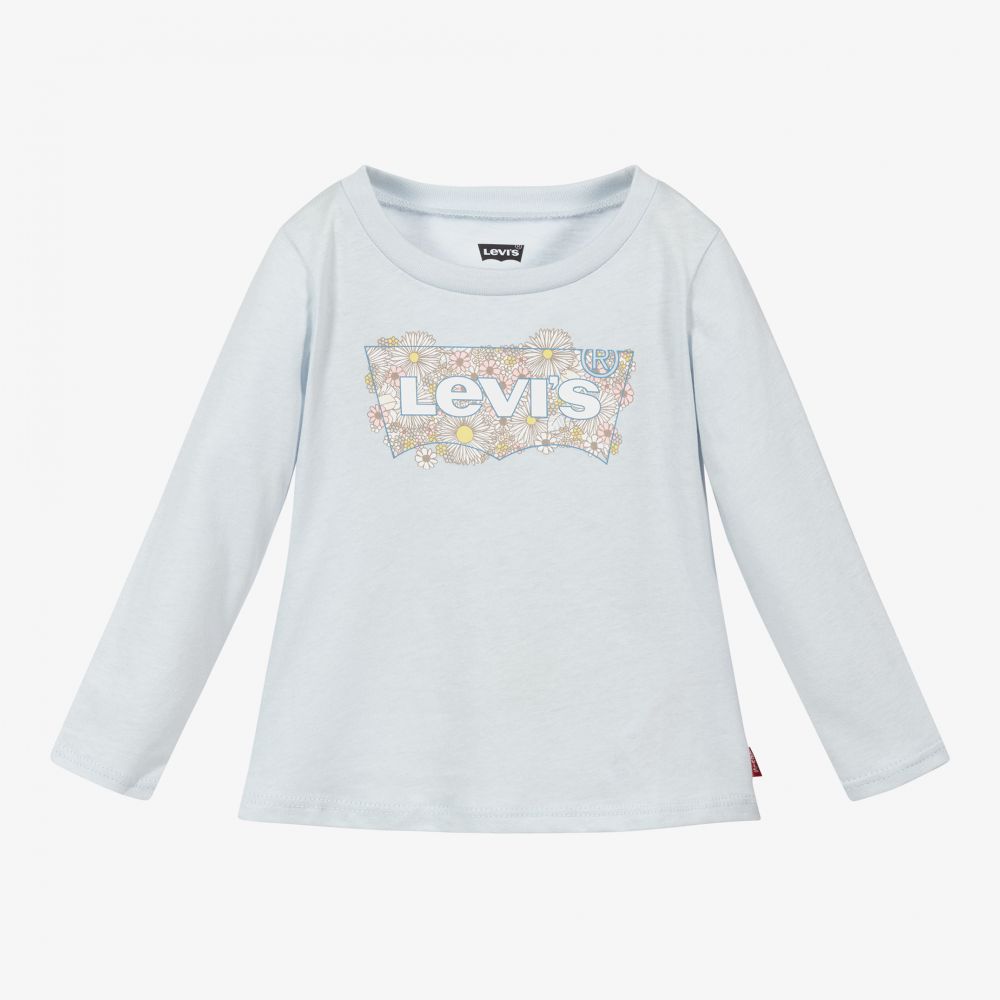 Levi's-Pale Blue Logo Top | Childrensalon Outlet