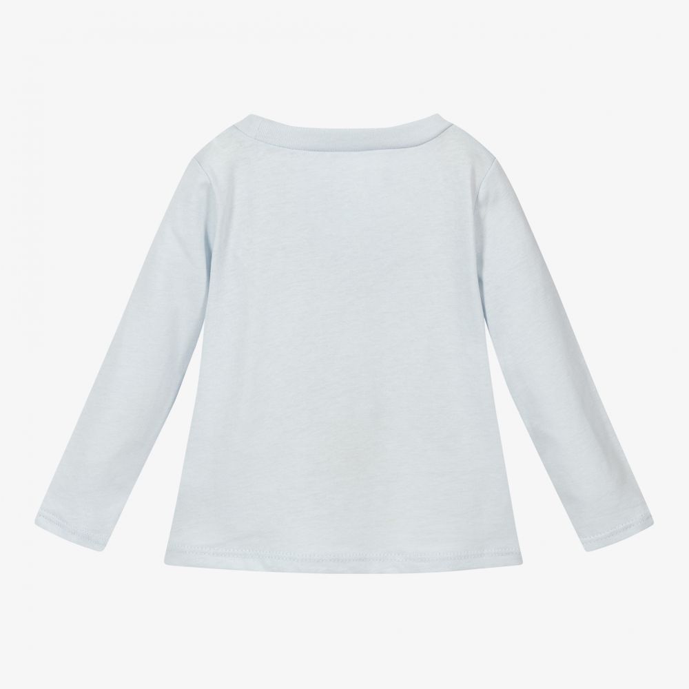 Levi's-توب أطفال بناتي قطن لون أزرق باهت | Childrensalon Outlet