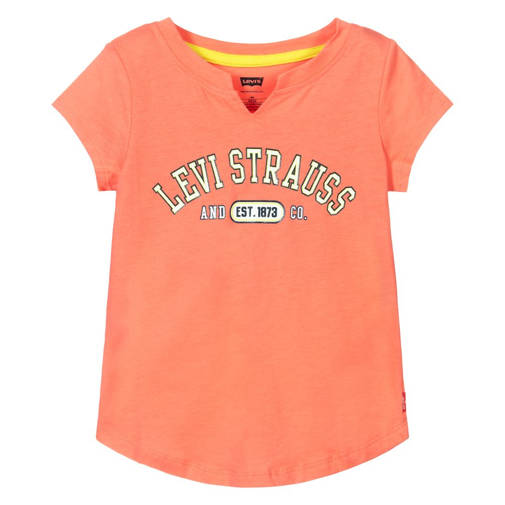 Levi's - Peach Pink Cotton Logo T-Shirt | Childrensalon