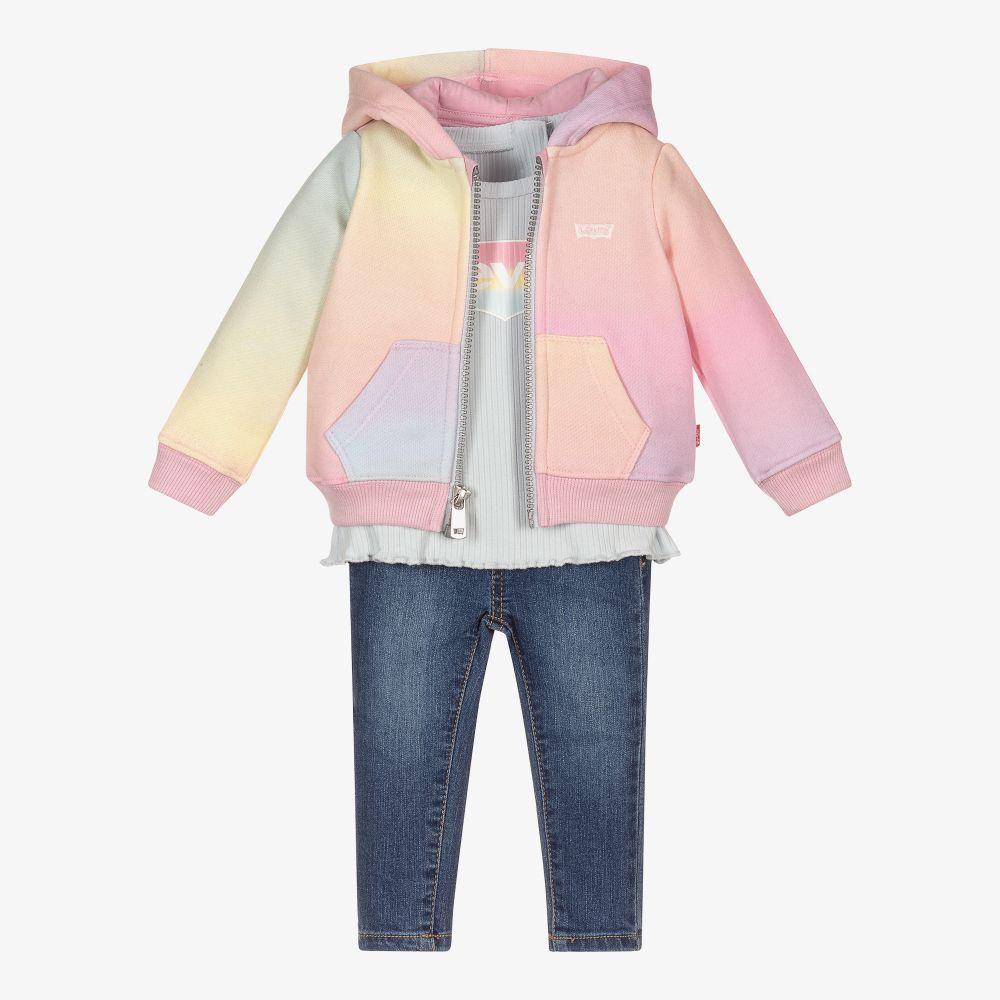 Levi's - Rosa Baby-Jeggings-Set (3-teilig) | Childrensalon