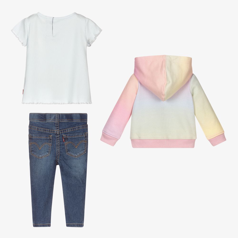 Levi s Pink Blue Baby Jeggings Set Childrensalon Outlet