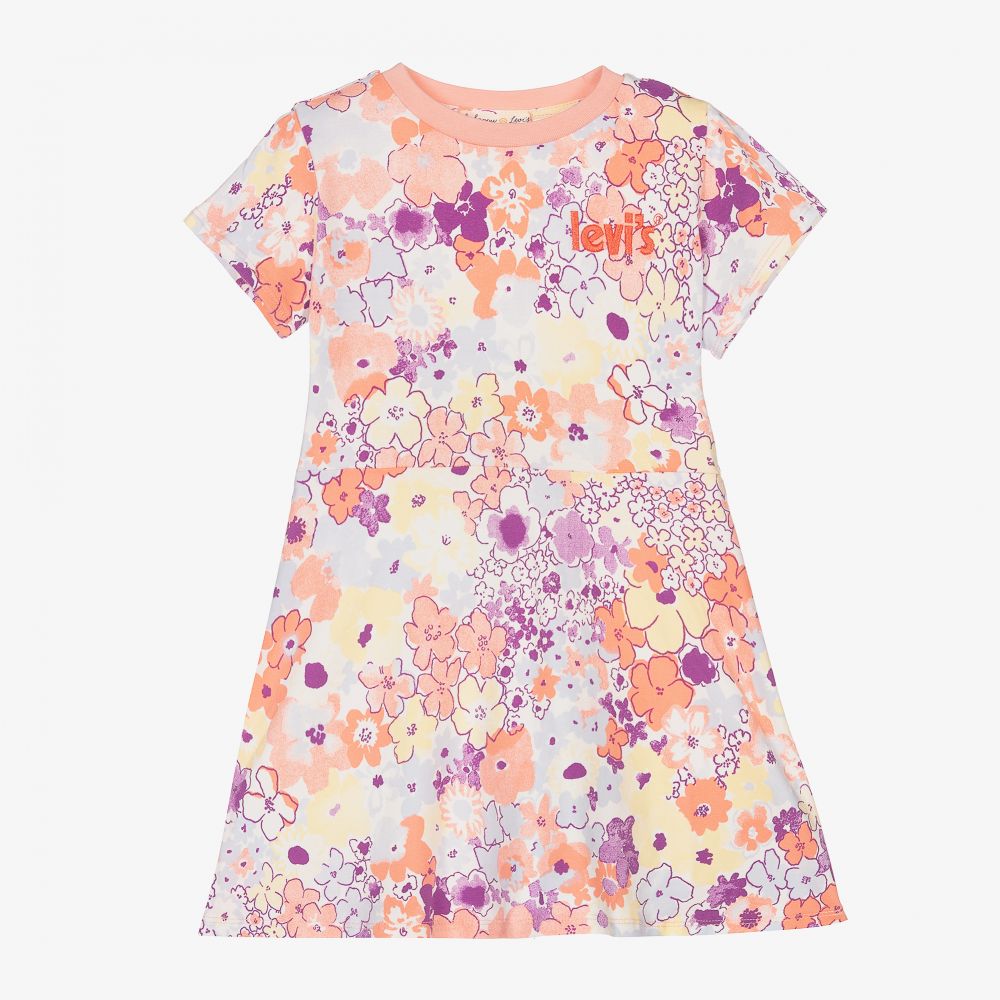 Levi's - Rosa, geblümtes T-Shirt-Kleid | Childrensalon