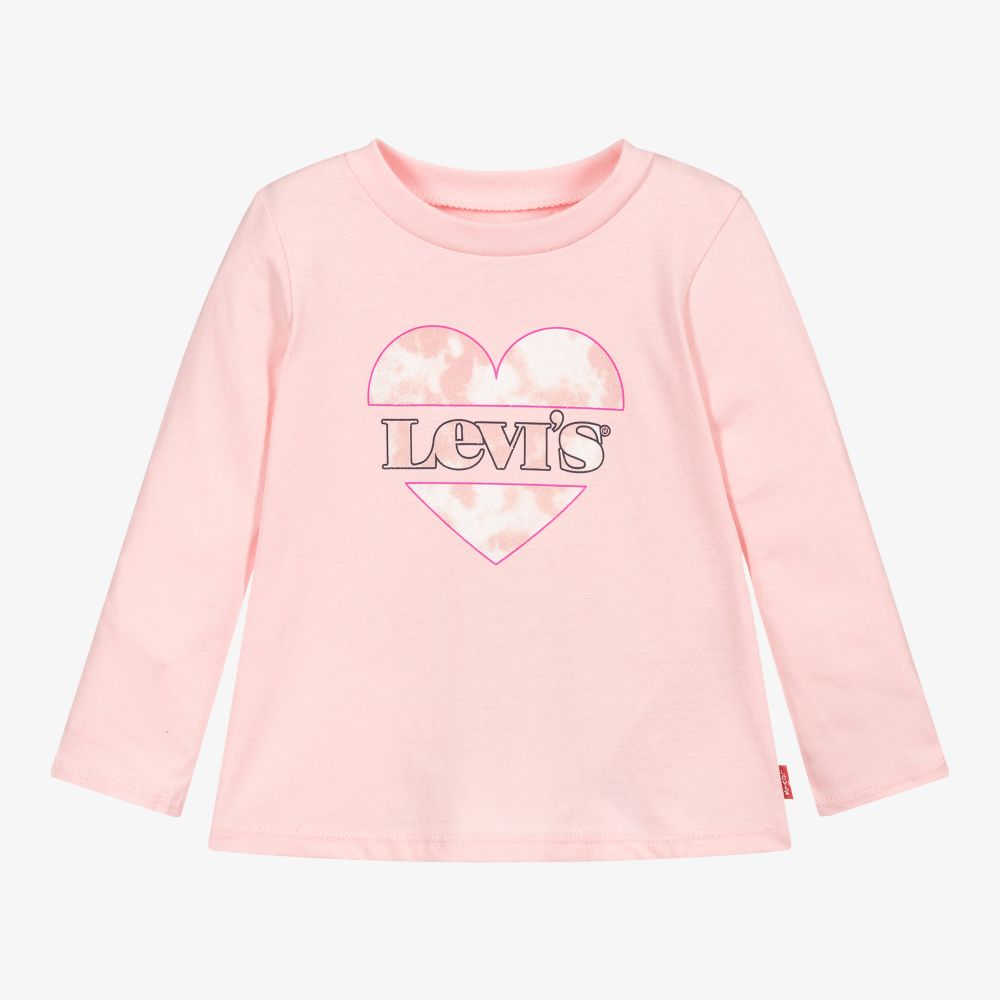 Levi's - Pink Heart Logo Top | Childrensalon