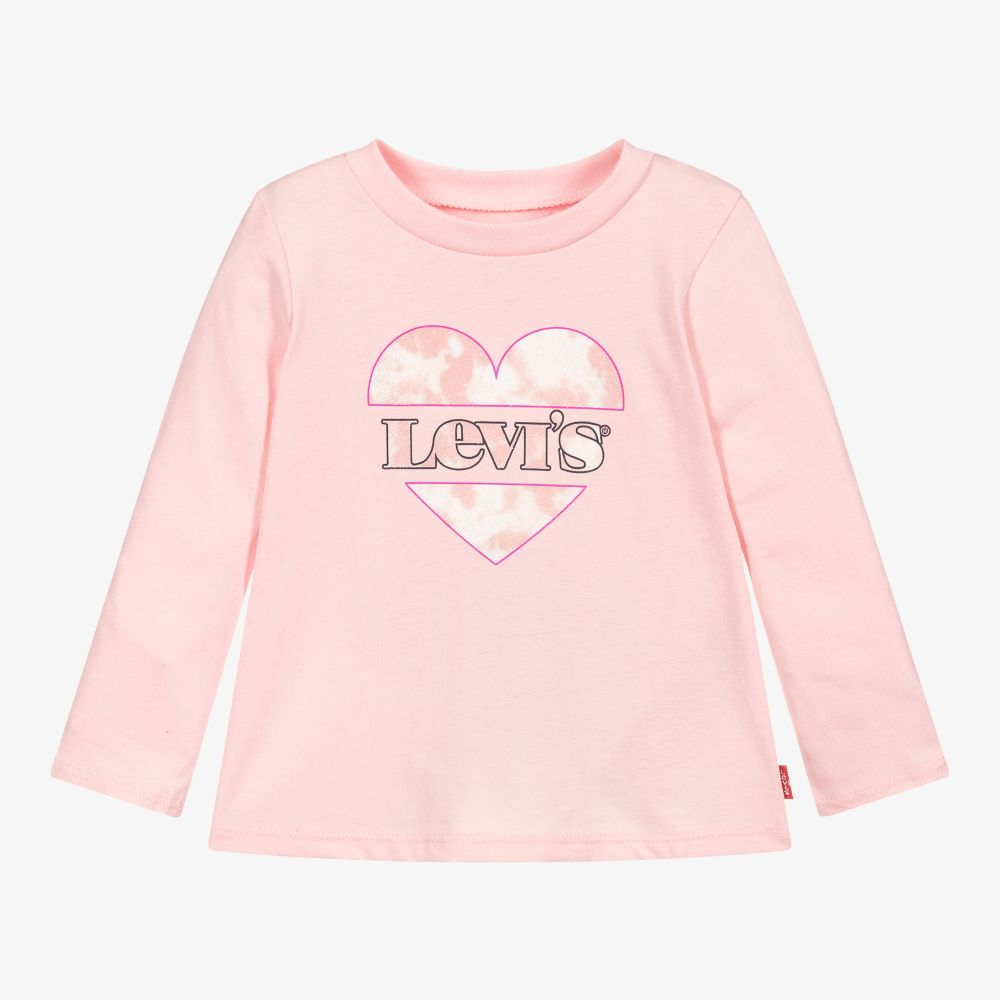 Levi's - Rosa Oberteil mit Herzmuster | Childrensalon