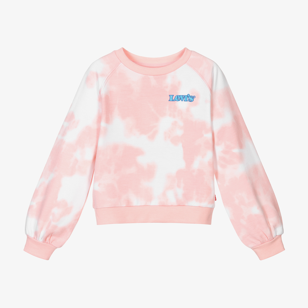 Levi's - Pink Tie Dye Logo Sweatshirt | Childrensalon