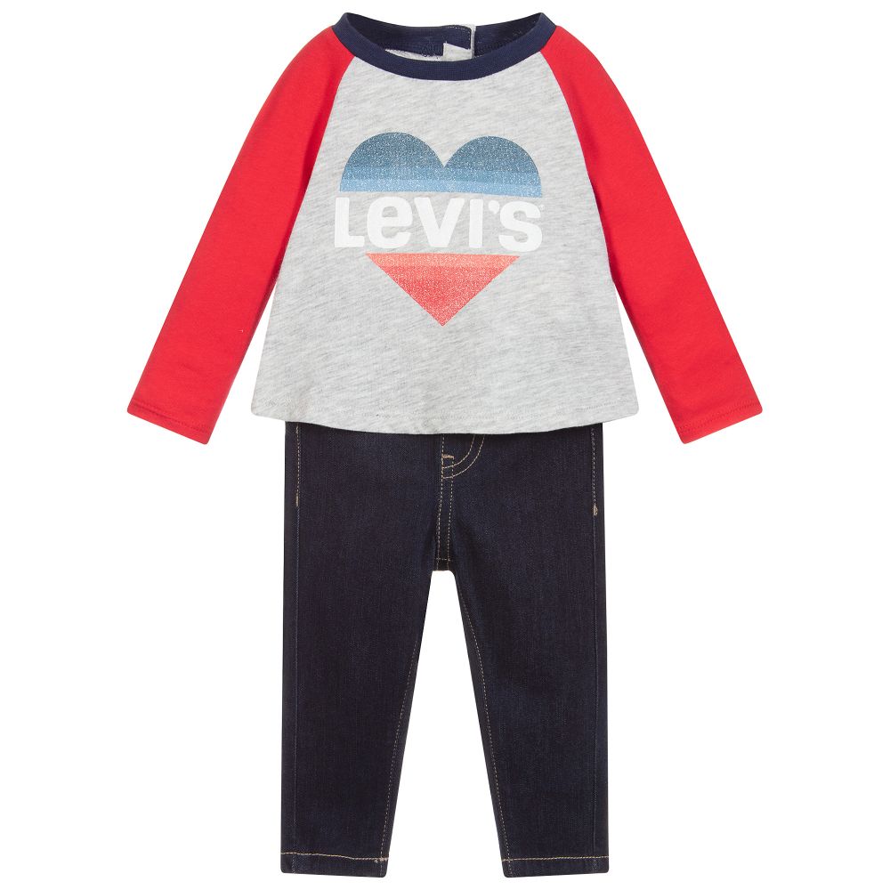 Levi's - Ensemble 3 pièces rouge et bleu | Childrensalon