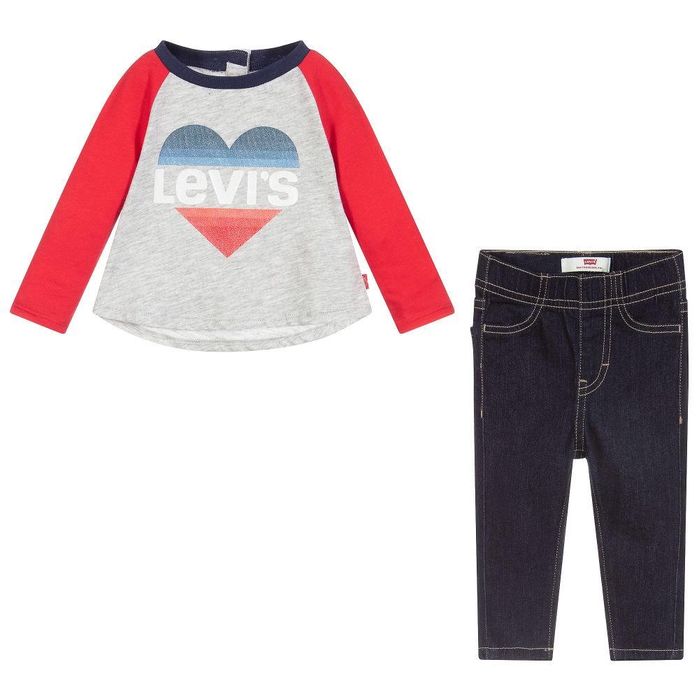 Levi's-Red & Blue Trousers Set | Childrensalon Outlet