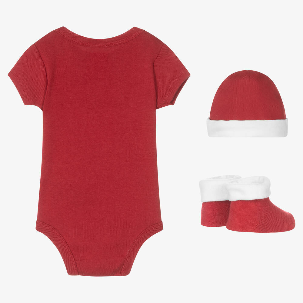 Levi's-Red Cotton Bodyvest Gift Set | Childrensalon Outlet