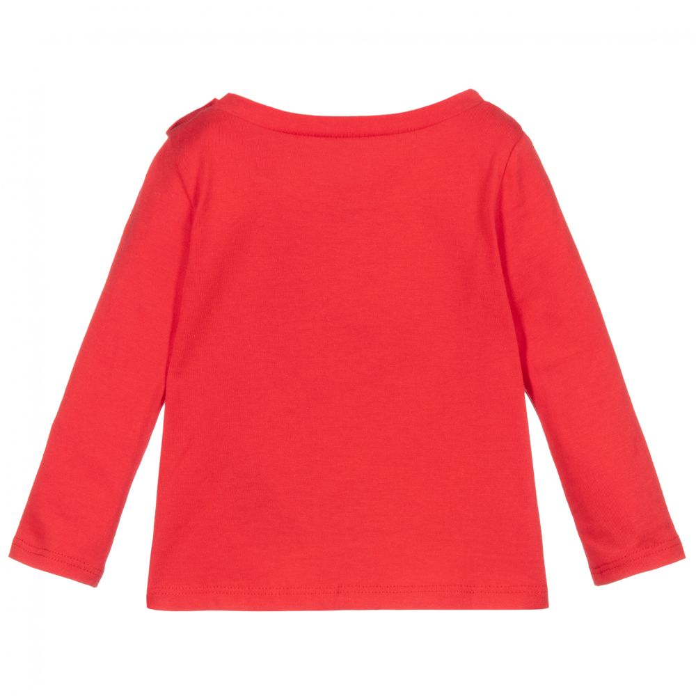 Levi's-Red Cotton Heart Logo Top | Childrensalon Outlet