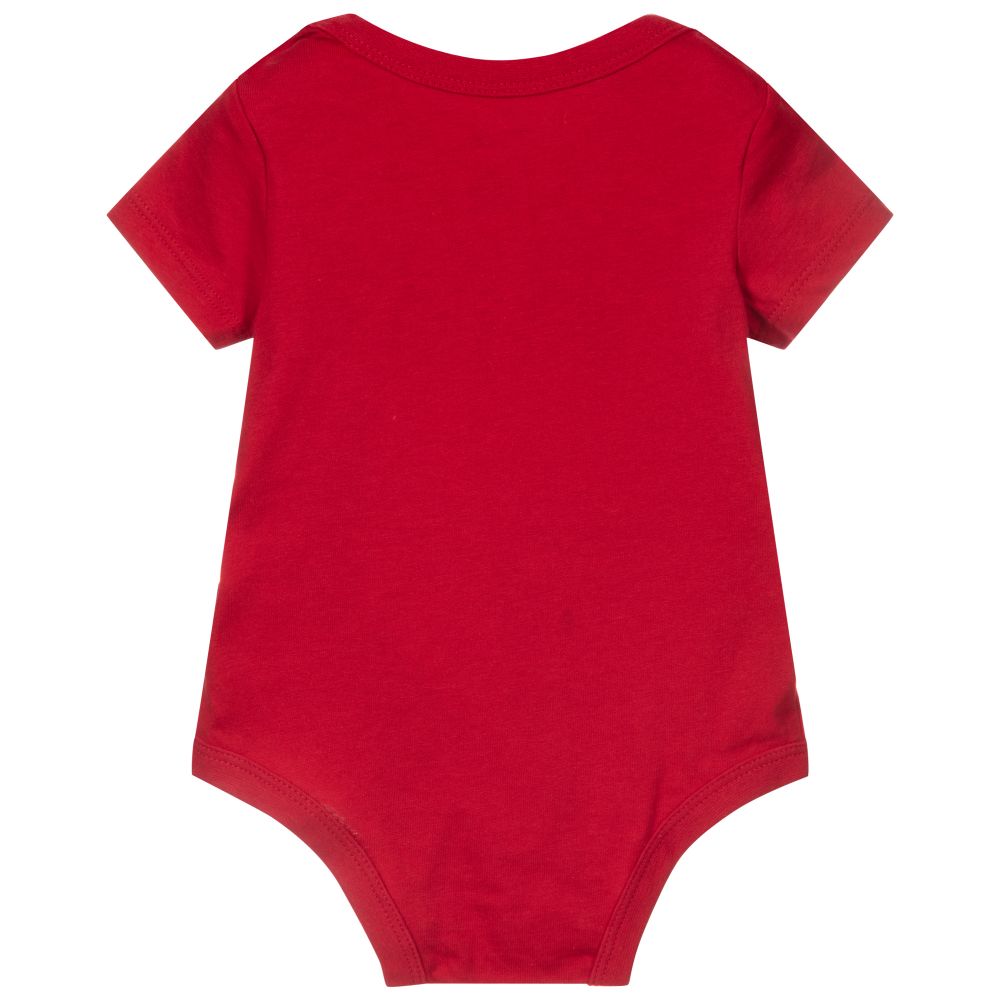 Levi's-Red Cotton Logo Bodyvest | Childrensalon Outlet