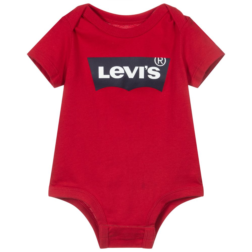 Levi's - Red Cotton Logo Bodyvest | Childrensalon