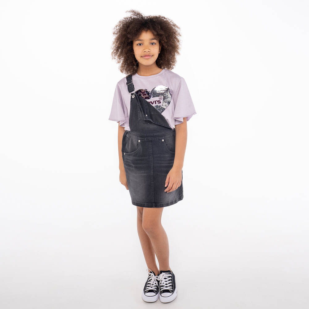 Levi s Teen Black Pinafore Dress Childrensalon Outlet