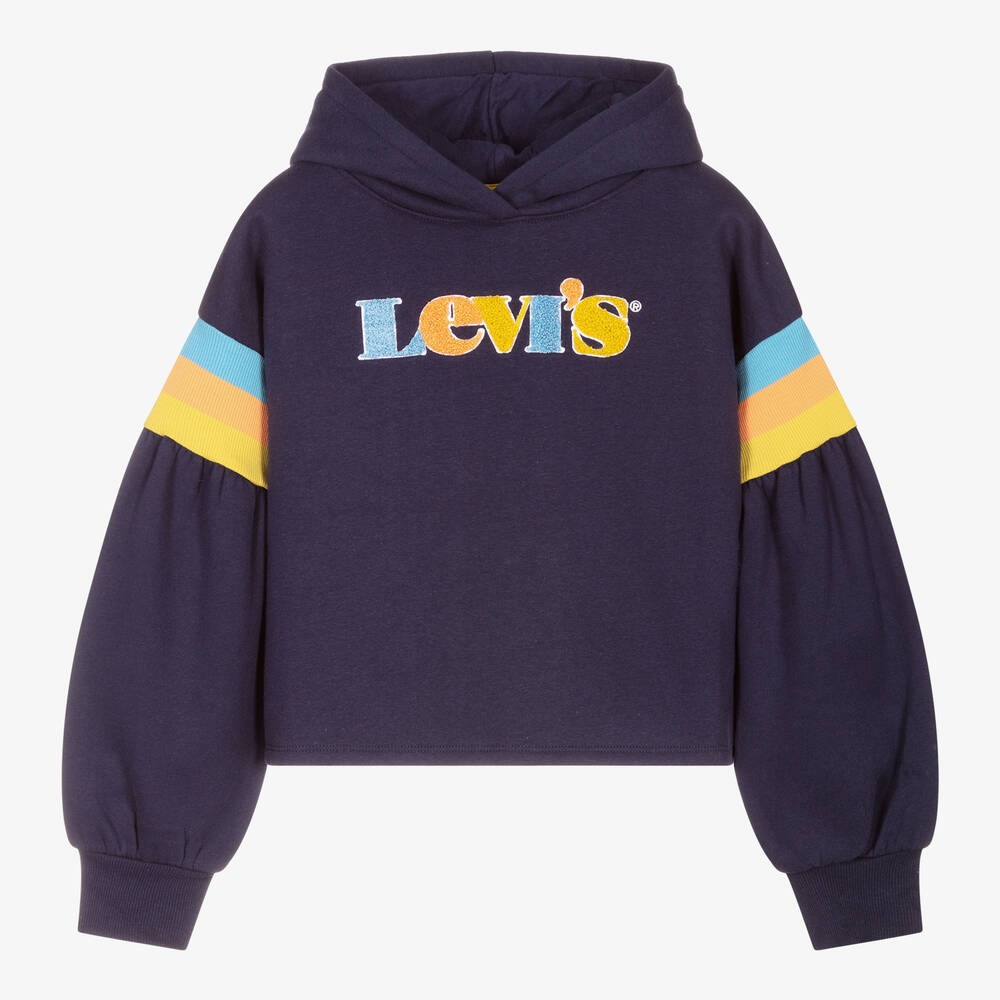 Levi's - Sweat à capuche bleu en coton Ado | Childrensalon