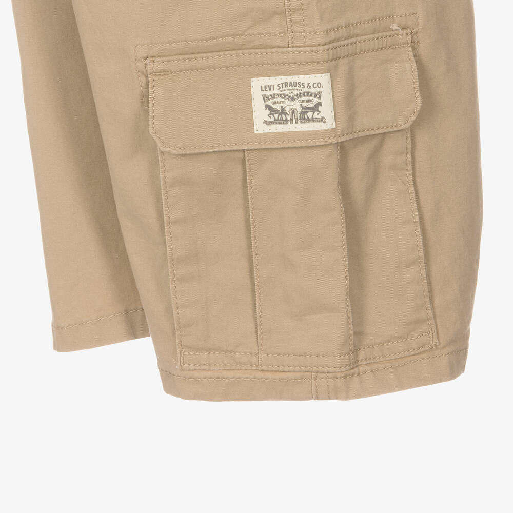 Levi's-Teen Boys Beige Cotton Cargo Shorts | Childrensalon Outlet