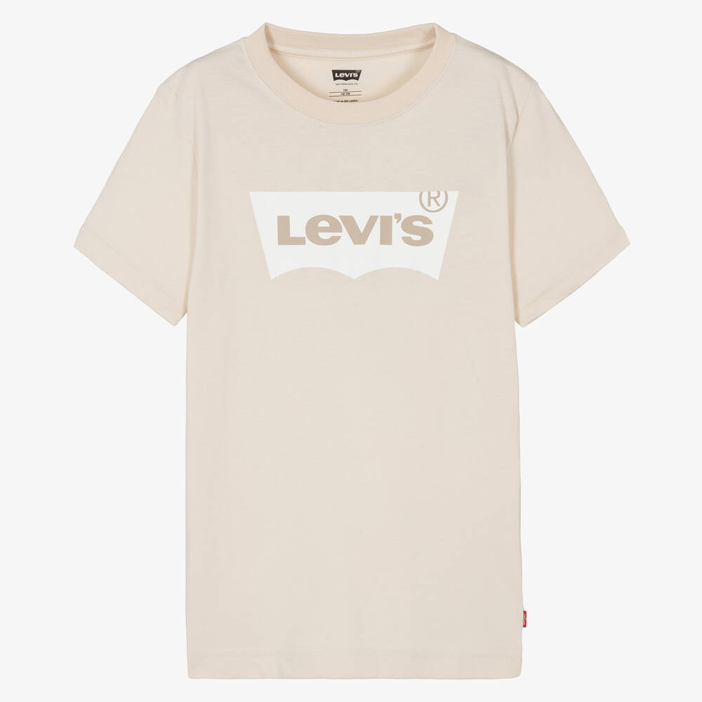 Levi's - Бежевая хлопковая футболка | Childrensalon