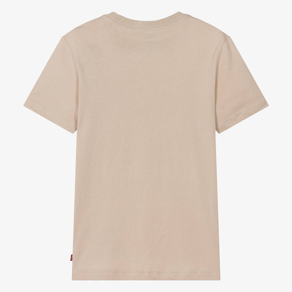 Levi's-Teen Boys Beige Organic Cotton T-Shirt | Childrensalon Outlet