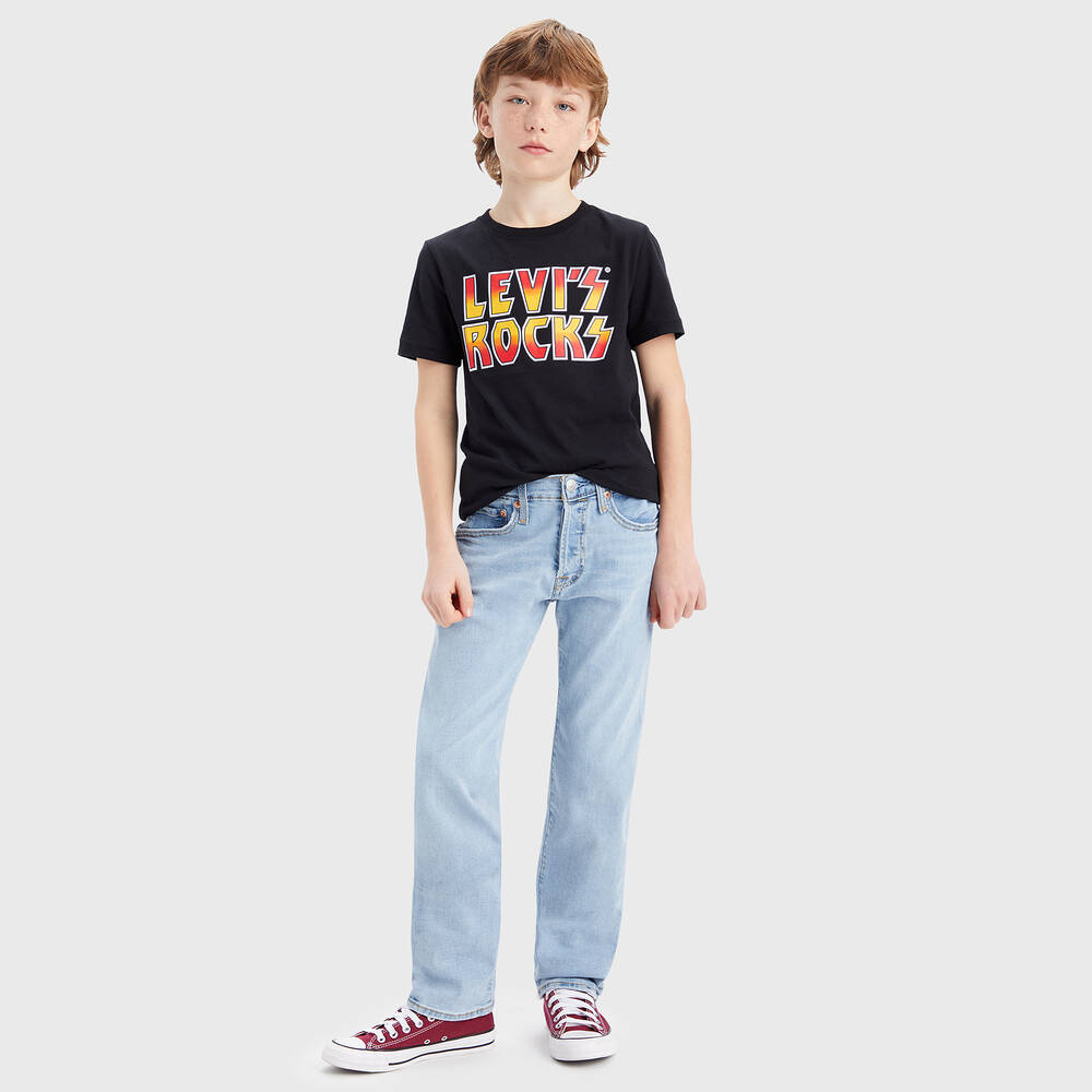 Levi's-Teen Boys Black Organic Cotton T-Shirt | Childrensalon Outlet