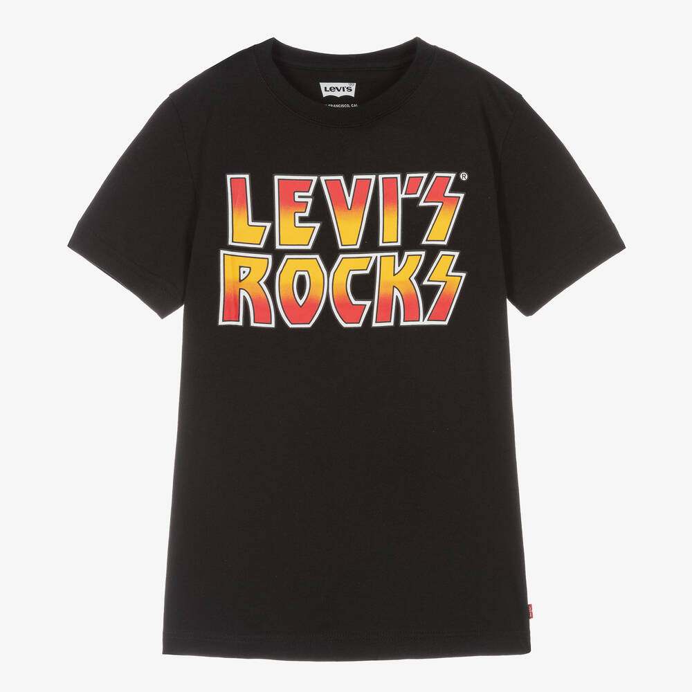 Levi's - Teen Boys Black Organic Cotton T-Shirt | Childrensalon