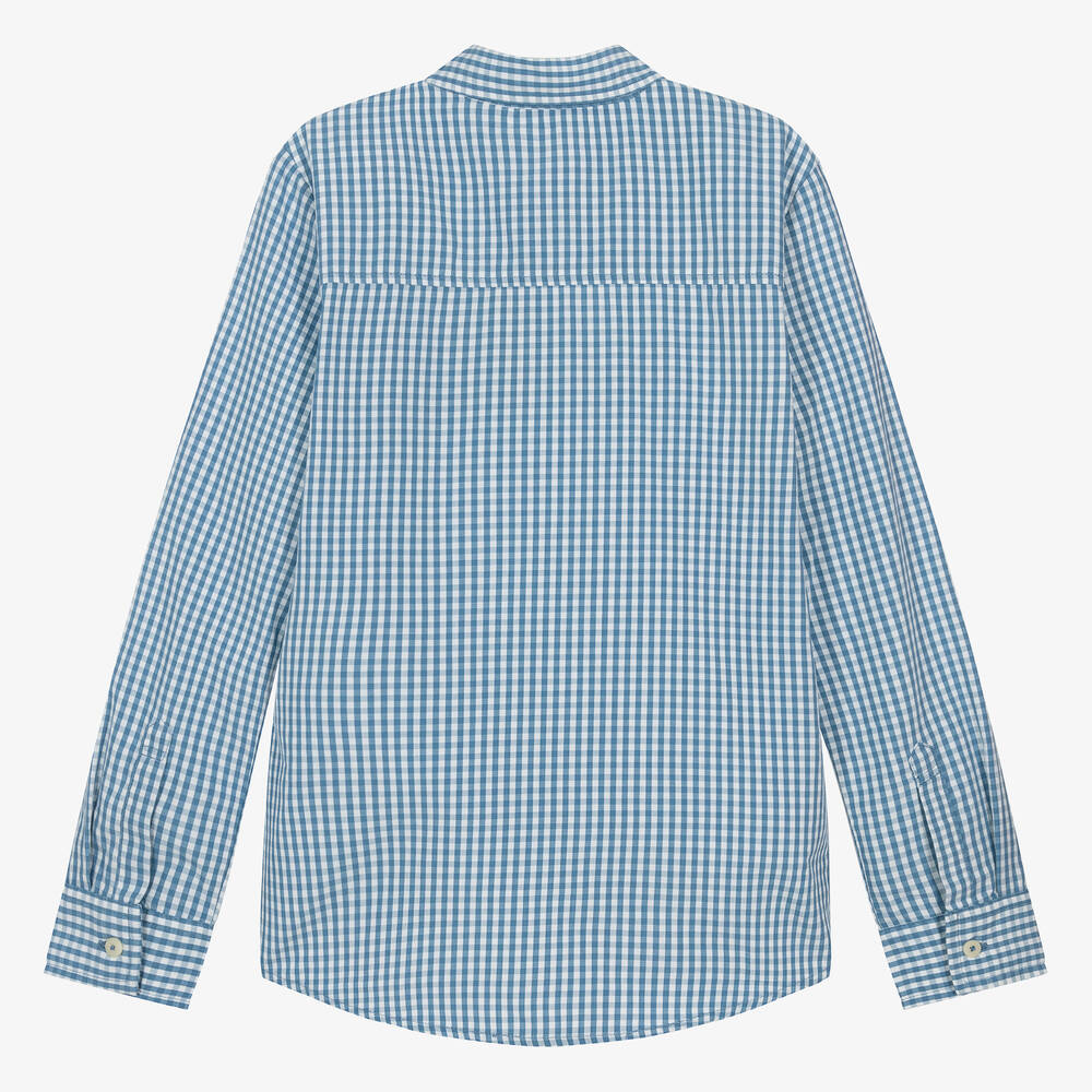 Levi's-قميص مزيج قطن كاروهات لون أزرق للمراهقين | Childrensalon Outlet