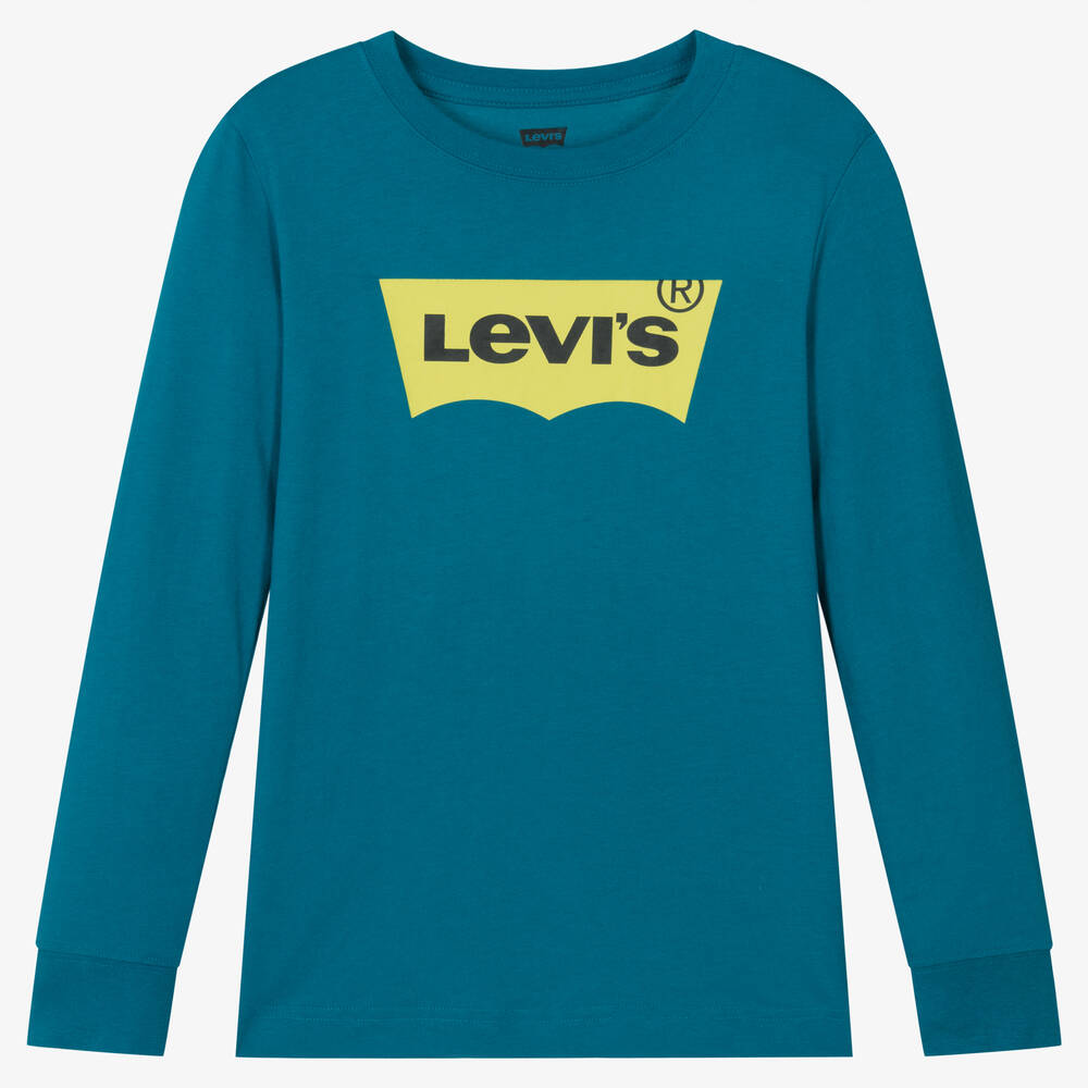 Levi's-Teen Boys Blue Cotton Batwing Top | Childrensalon Outlet