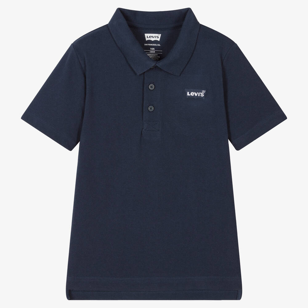Levi's - Teen Boys Blue Cotton Logo Polo Shirt | Childrensalon