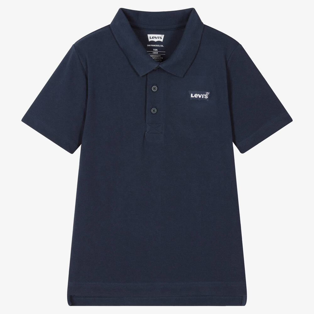 Levi's - Polo bleu en coton ado garçon | Childrensalon